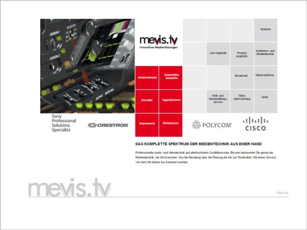 mevis.tv Referenz Website
